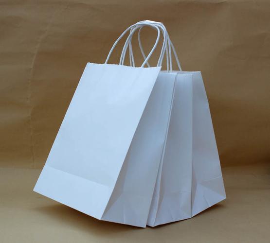 厂家定做手提简约白色牛皮方底服装购物礼品纸袋纸质手提袋定做